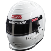 Simpson Speedway Shark Helmet - Snell SA2015 Black/White SIM 670
