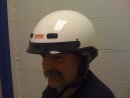 Simpson Shorty white  Helmet frt view